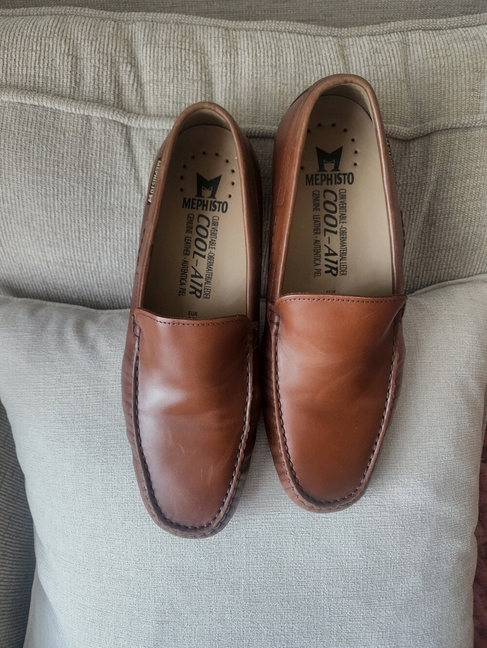 Mephisto Men’s Brown Leather Slip-On Loafers